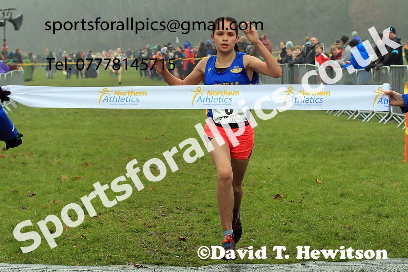 Girls Under-13s 2023 Northern Cross Country Champs., Witton Park, Blackburn. Photo: David T. Hewitson/Sports for All Pics